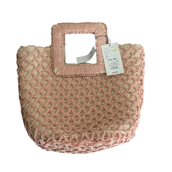 A New Day Pink Straw Purse - Picture 2 of 5
